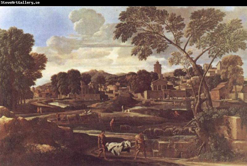 Nicolas Poussin Landscape with the Funeral of Phocion